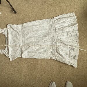 Banana Republic Eyelet Midi Dress in White size 18